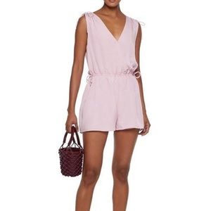 JOIE Keona ruched crepe de chine romper